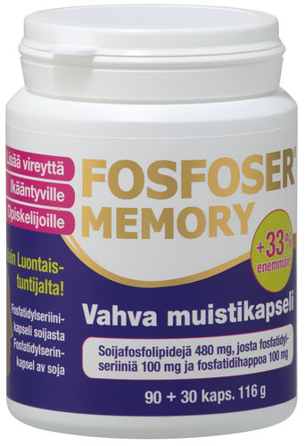 Fosfoser Memory muistikapseli 90+30kaps, 2kpl/85€