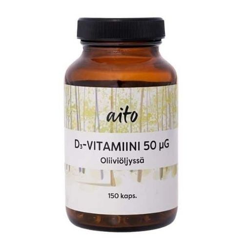 Aito D3-vitamin 50ug 150 kaps.