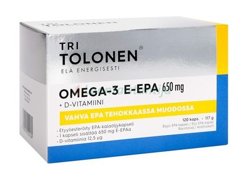 Omega-3 E-EPA 650mg Dr Tolonens 120kaps.