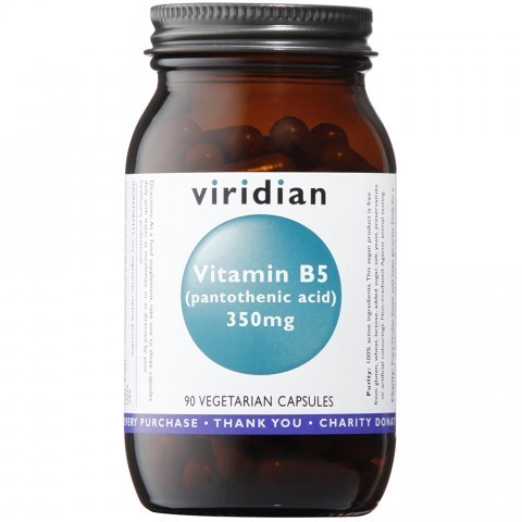 Viridian Vitamin B5 (pantothenic acid) 350mg