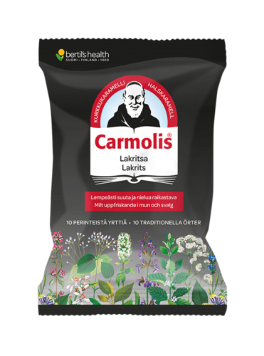 Carmolis®, lakritsi yrttikaramelli 72g